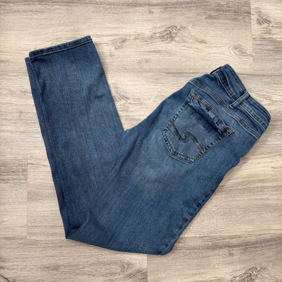 Silver Jeans Co. Suki Straight Leg Denim Jeans Womens Size 34 Blue Distressed - Picture 1 of 12
